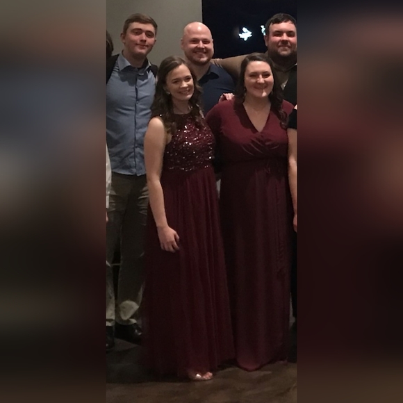 ASOS Maya Petite Bridesmaid delicate sequin 2 in 1 maxi dress - Picture 9 of 13